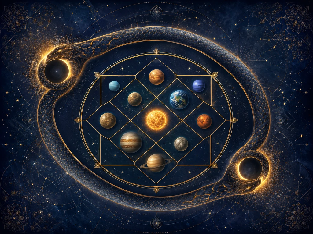 Kaal Sarp Dosha: When Planets Fall Between the Nodes